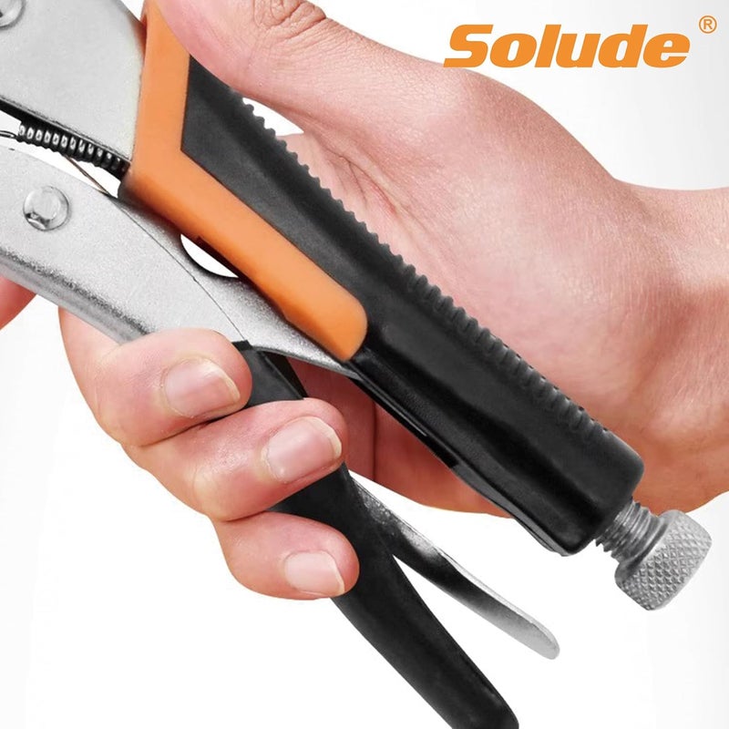SOLUDE 11-Inch C-Clamp Locking Pliers,Heavy Duty Vise Grip Locking Pliers With Swivel Tips for Woodworking,Welding,Home(2 Pack) - Image 4